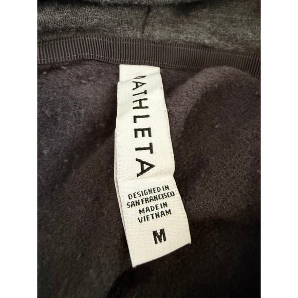 Athleta Purana Yoga Wrap Sweatshirt Charcoal Gray M - Picture 5 of 6